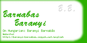 barnabas baranyi business card